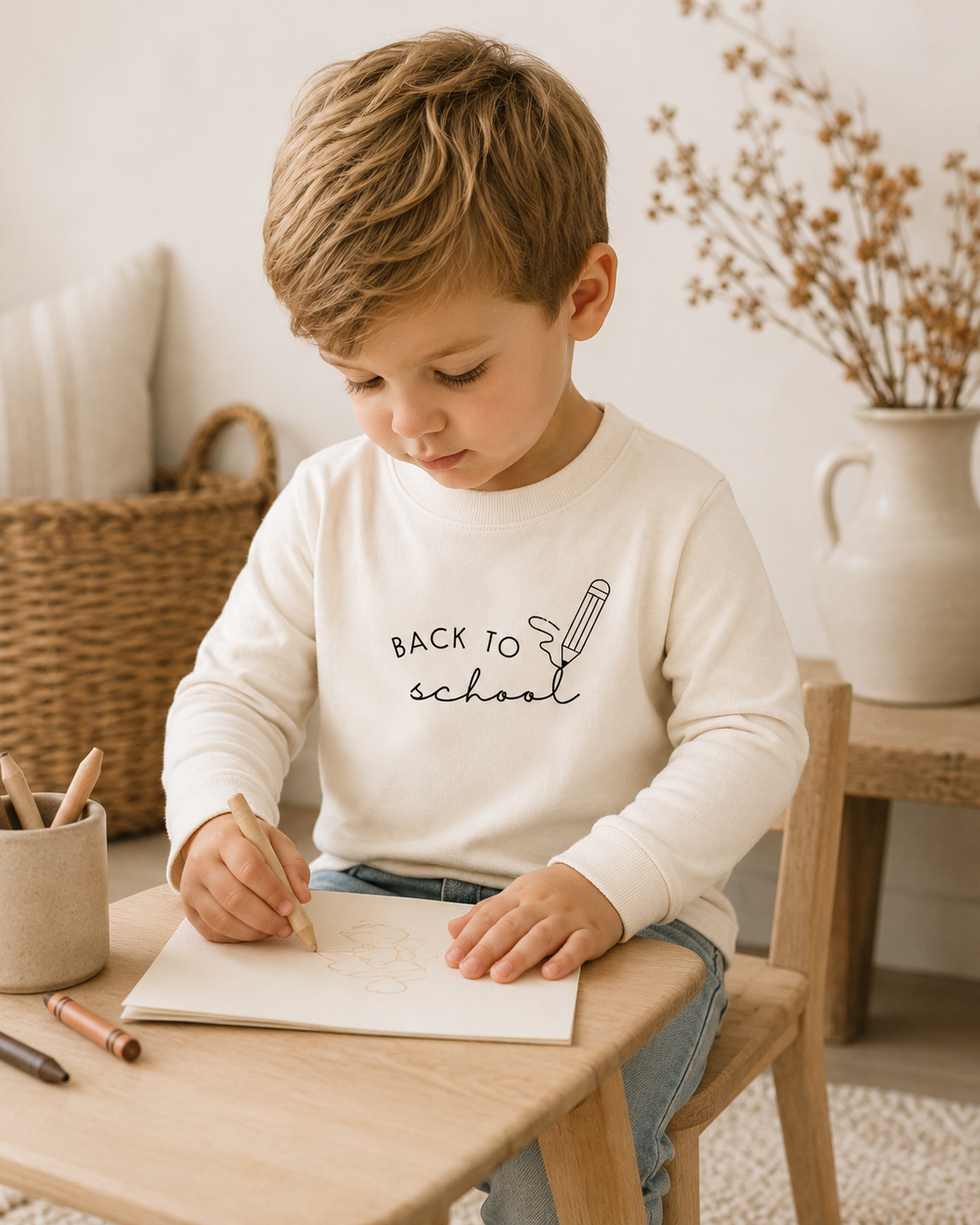 Back To School Organic Kids T-Shirt Long Sleeve