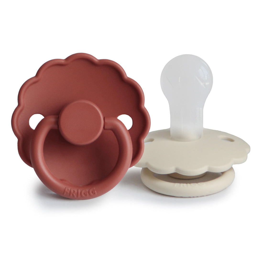 FRIGG Daisy Silicone Pacifier 2 - Pack - Tenth &amp; Pine - FRIGG PACIFIERS - 0 - 6 months - Baked Clay/Cream