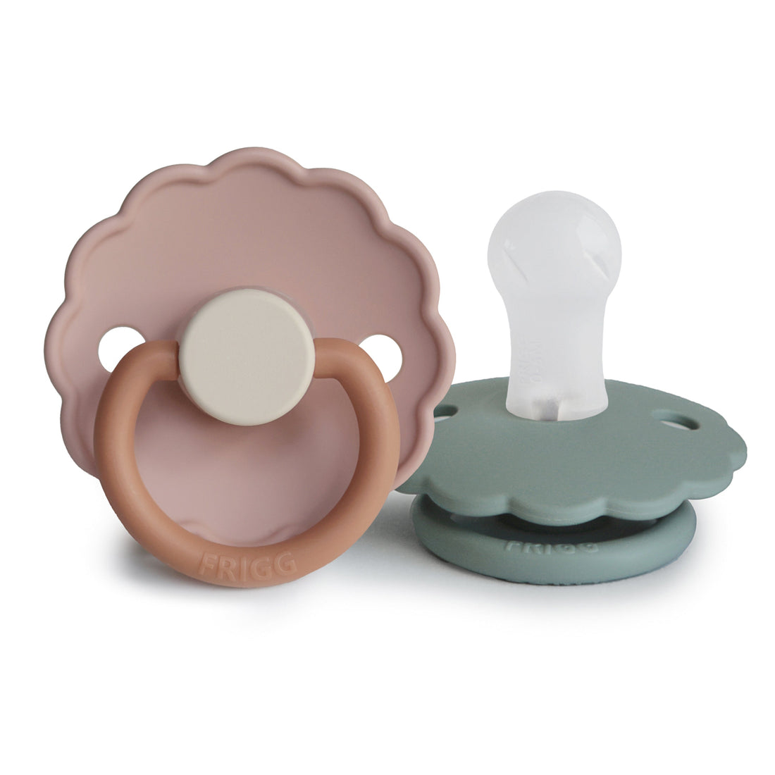 FRIGG Daisy Silicone Pacifier 2 - Pack - Tenth &amp; Pine - FRIGG PACIFIERS - 0 - 6 months - Biscuit/Lily Pad