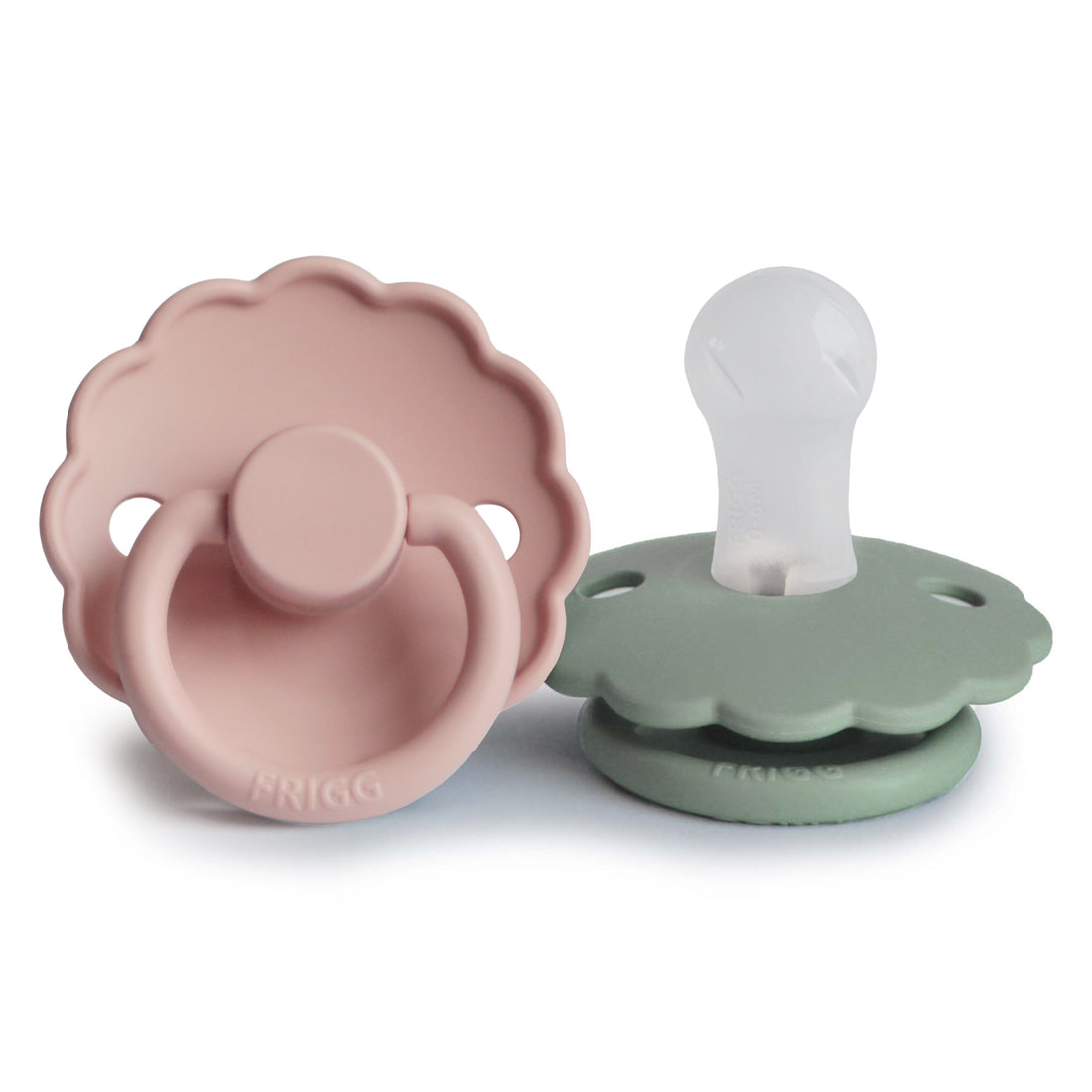 FRIGG Daisy Silicone Pacifier 2 - Pack - Tenth &amp; Pine - FRIGG PACIFIERS - 0 - 6 months - Blush/Sage