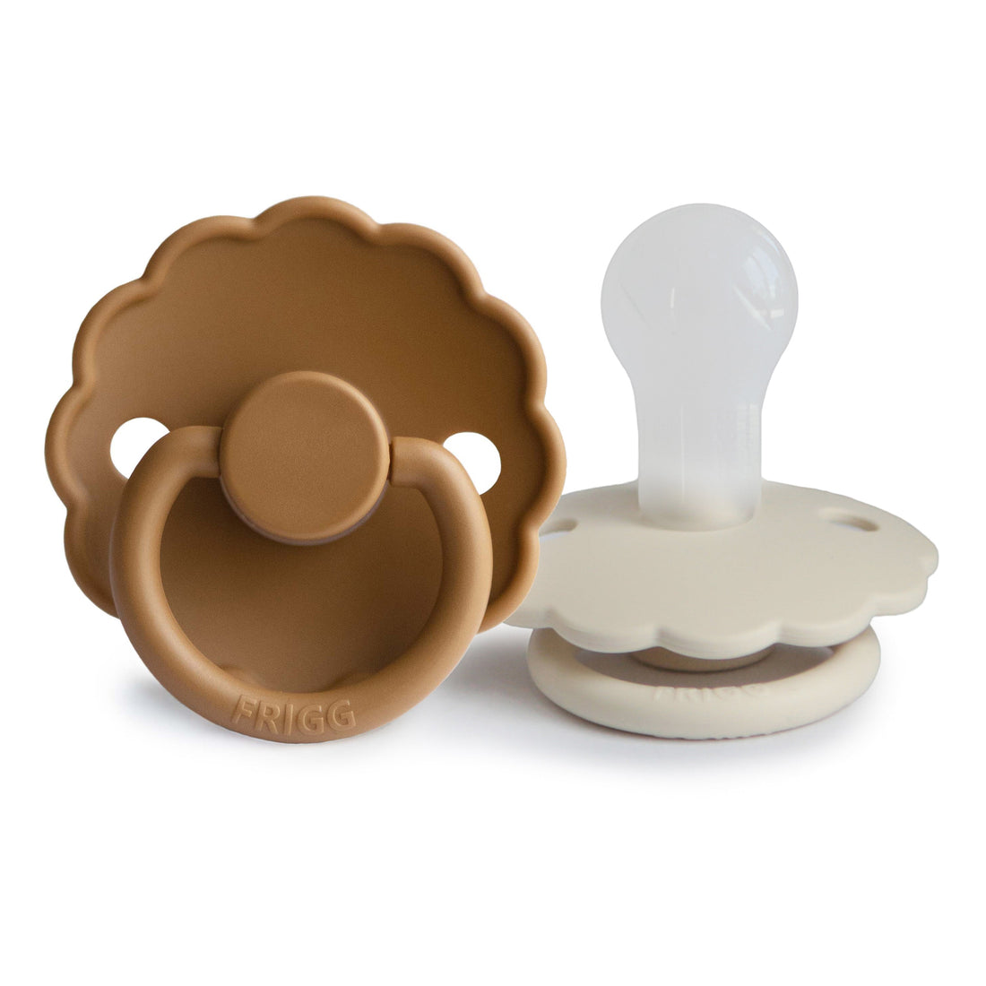 FRIGG Daisy Silicone Pacifier 2 - Pack - Tenth &amp; Pine - FRIGG PACIFIERS - 0 - 6 months - Cappuccino/Cream