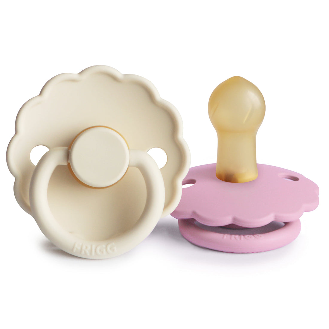 FRIGG Daisy Natural Rubber Pacifier 2 - Pack - Tenth &amp; Pine - FRIGG PACIFIERS - 0 - 6 months - Cream/Lupine