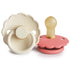 FRIGG Daisy Natural Rubber Pacifier 2 - Pack - Tenth & Pine - FRIGG PACIFIERS - 0 - 6 months - Cream/Poppy