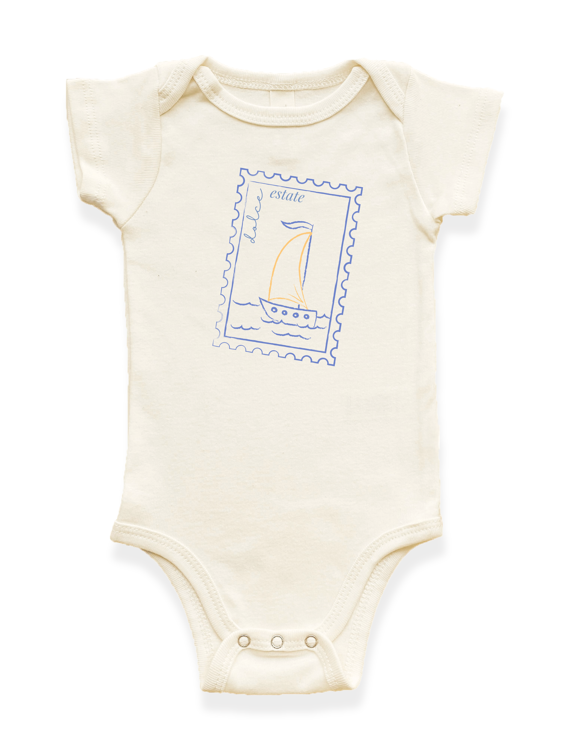 Dolce Estate Stamp Organic Baby Bodysuit | Made in USA | Tenth & Pine