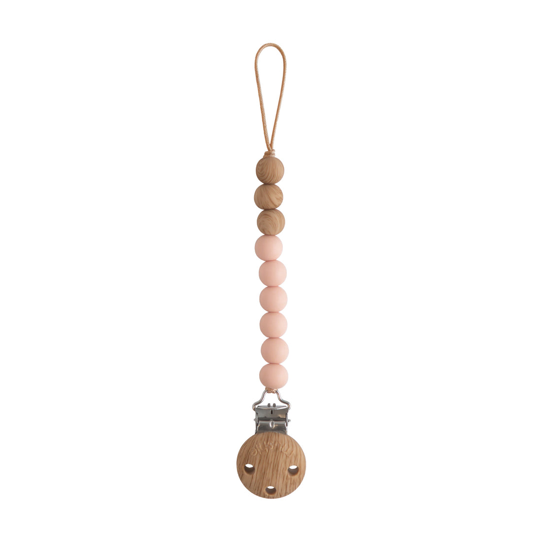 Silicone Pacifier Clip | Eva - Tenth &amp; Pine - Pacifier Clip - Blush