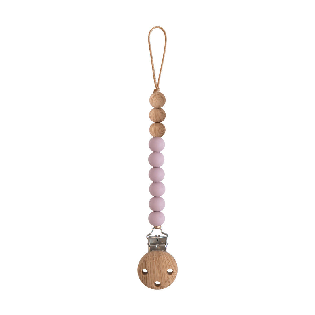 Silicone Pacifier Clip | Eva - Tenth &amp; Pine - Pacifier Clip - Mauve