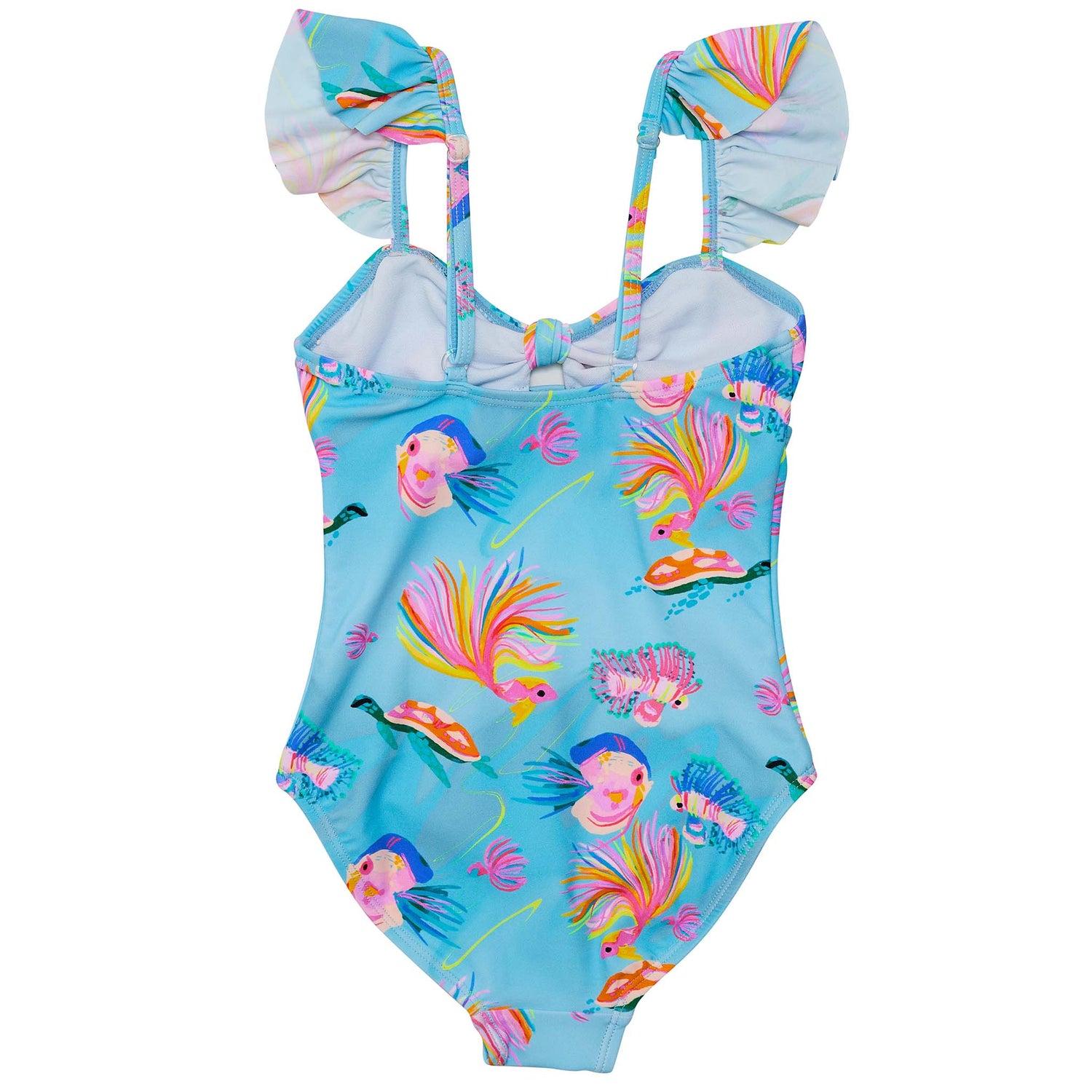 Kaleido Fish Sustainable Frill Swimsuit