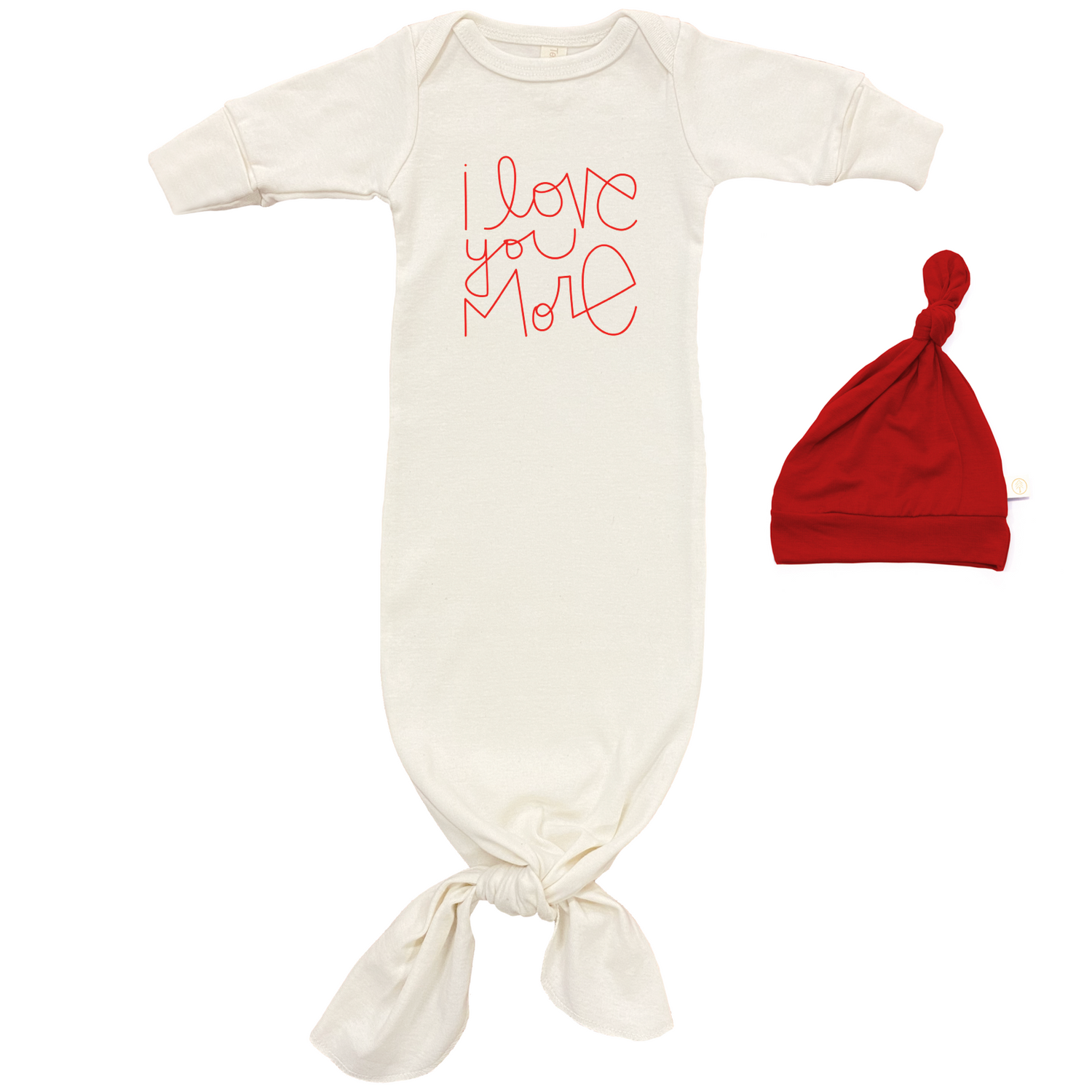 I Love You More Gown + Hat Set | Red