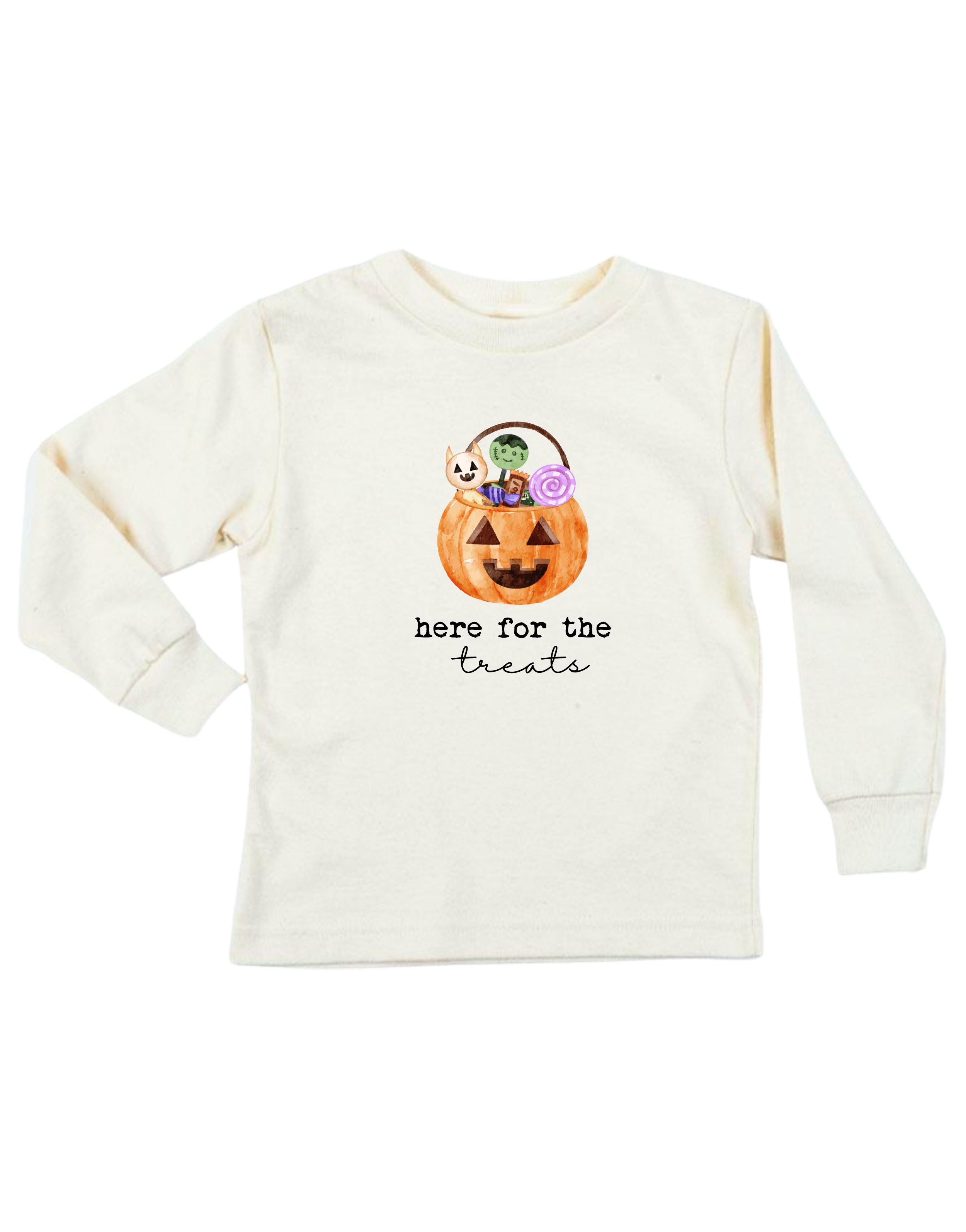 Here For The Treats Organic Kids T-Shirt Long Sleeve