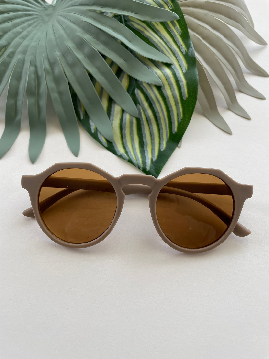 Hexagonal Sunglasses - Coffee