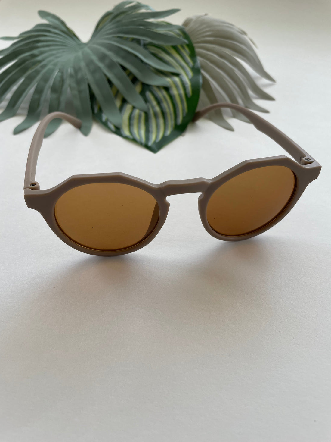 Hexagonal Sunglasses - Coffee