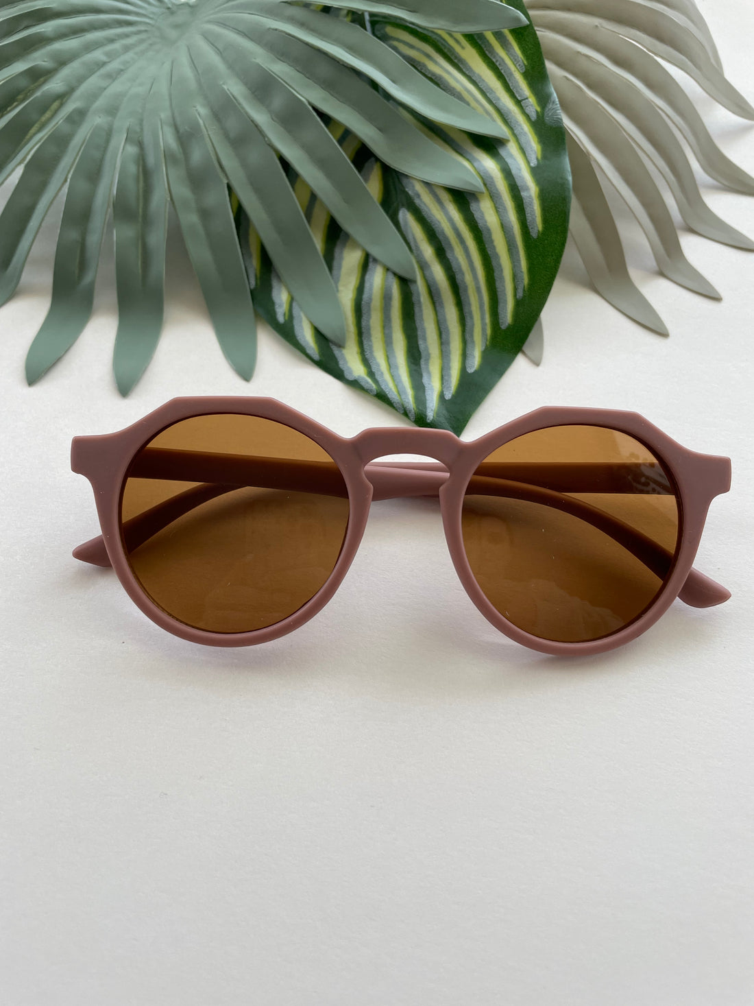 Hexagonal Sunglasses - Dusty Rose