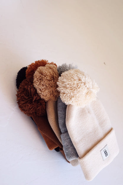 ff Knit Pom Top Beanie | Grey