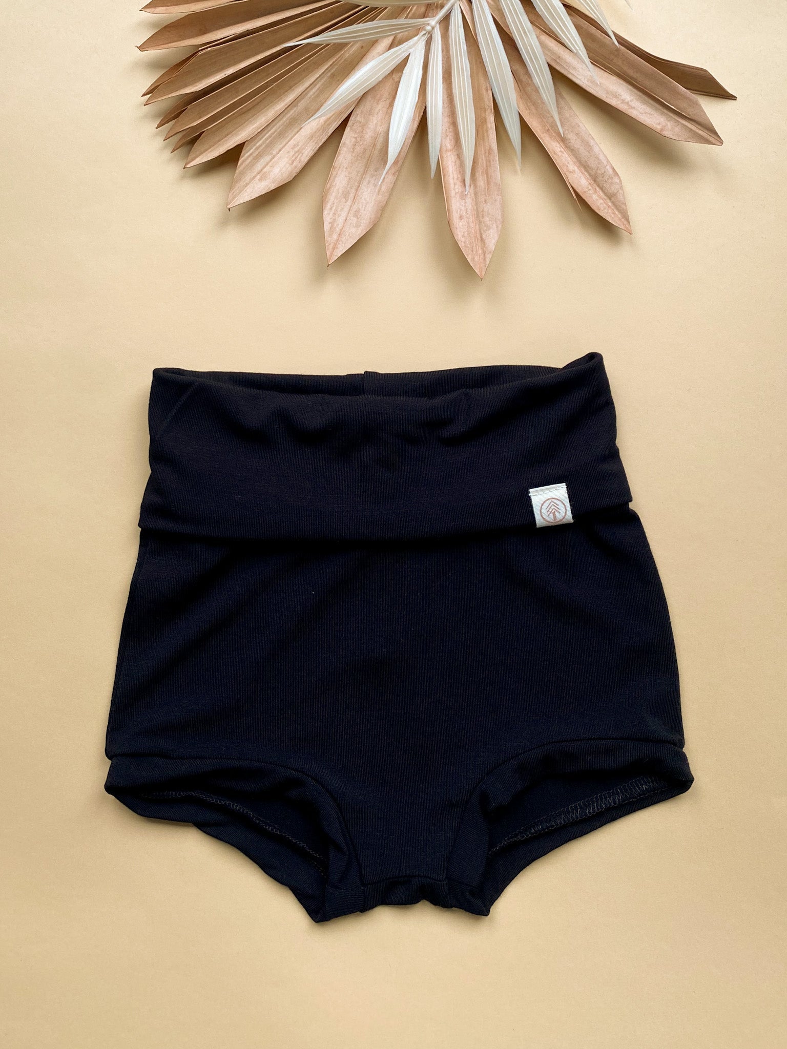 SIZE 5T | Fold Over Bloomers | Black | Bamboo