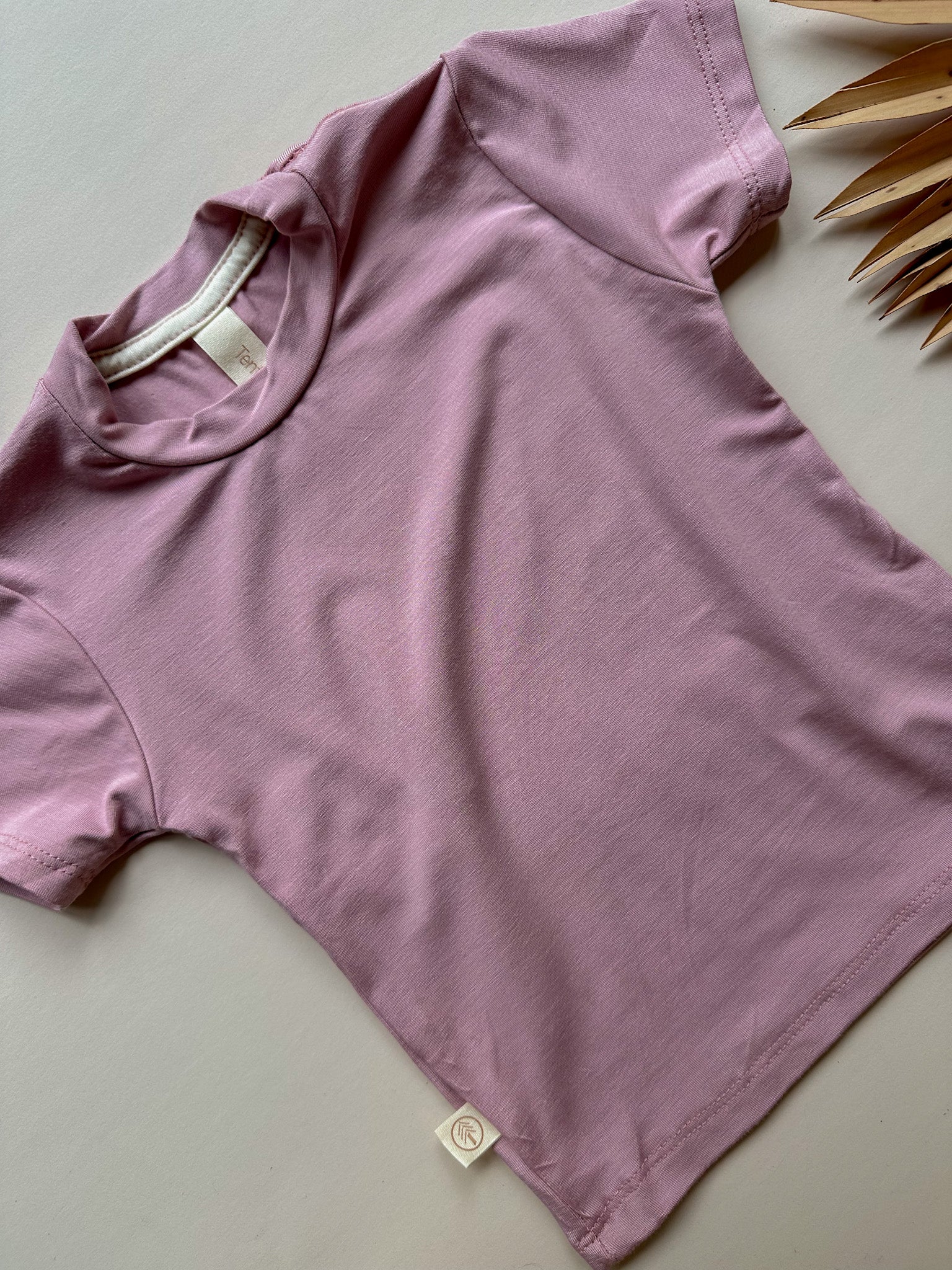 Short Sleeve Essential Tee | Dusty Pink | Luxury Bamboo