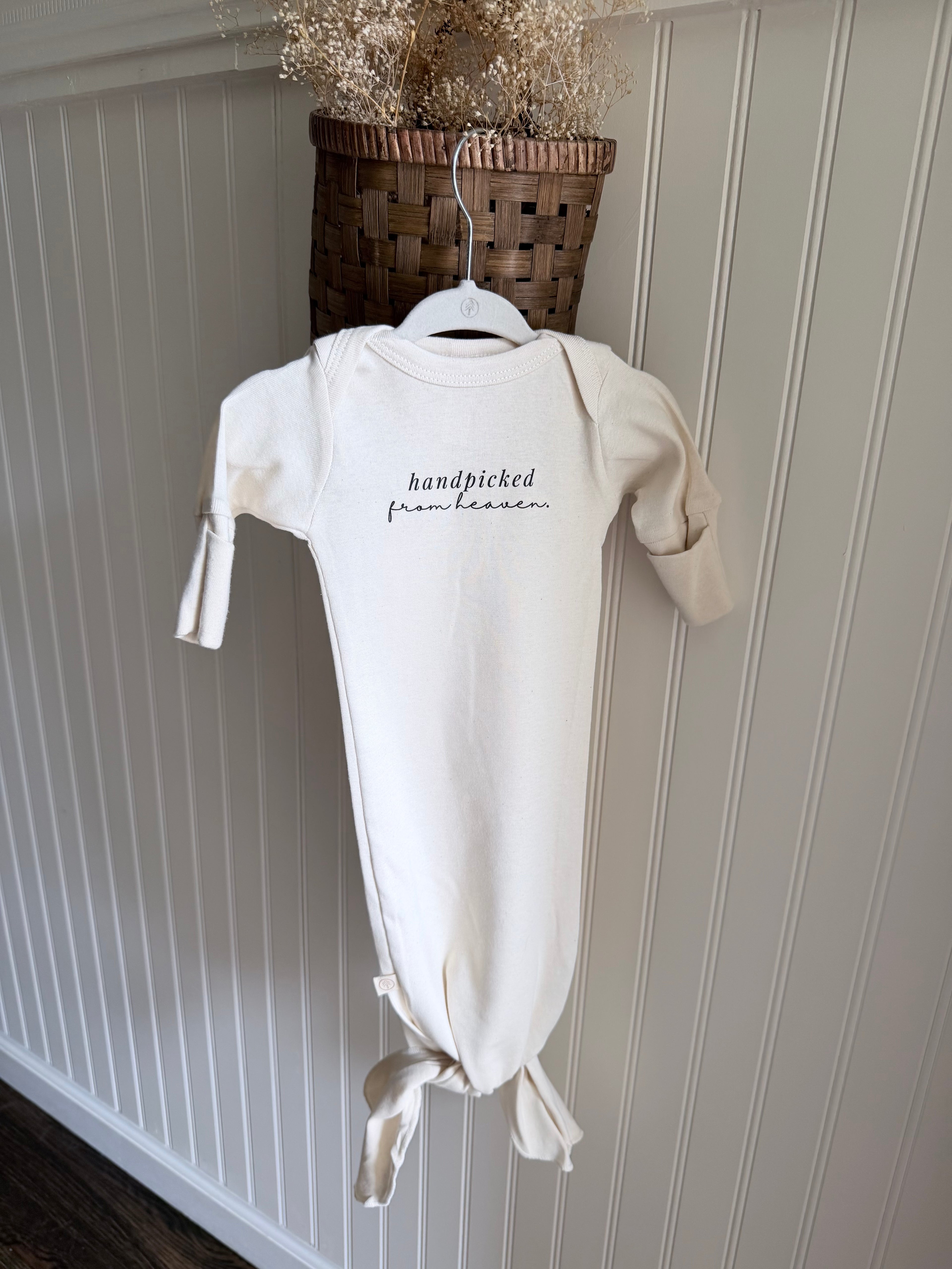 Handpicked from Heaven Organic Newborn Knotted Gown