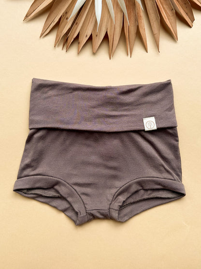 4/5T | Fold Over Bloomers | Coffee | Bamboo
