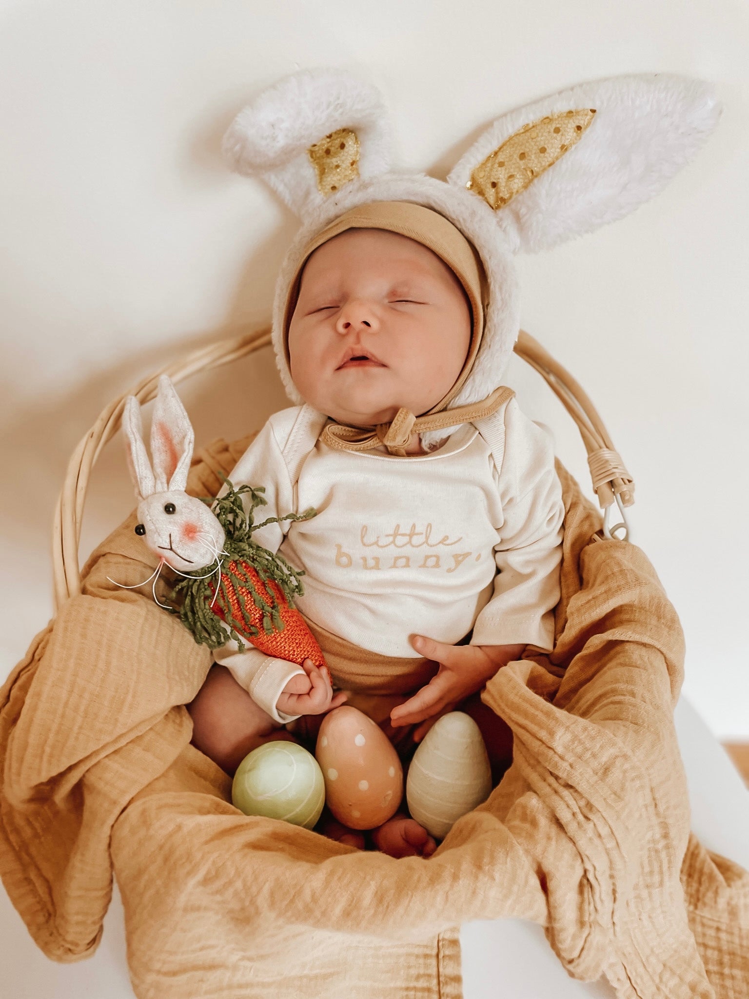 Little Bunny Organic Baby Bodysuit Long Sleeve
