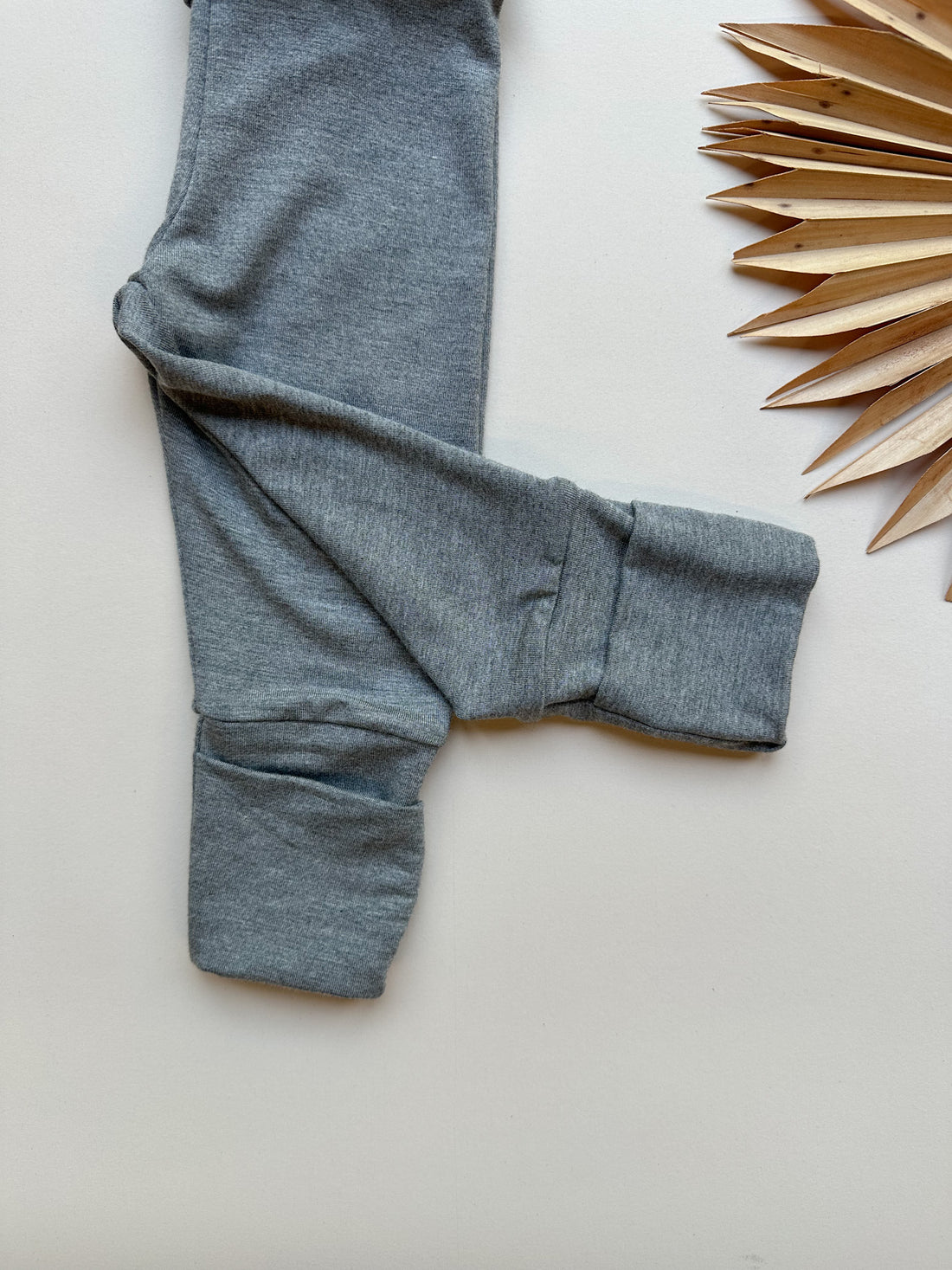 Fold-Over Footie Leggings | Baby &amp; Toddler | Luxury Bamboo | Dark Heather Gray