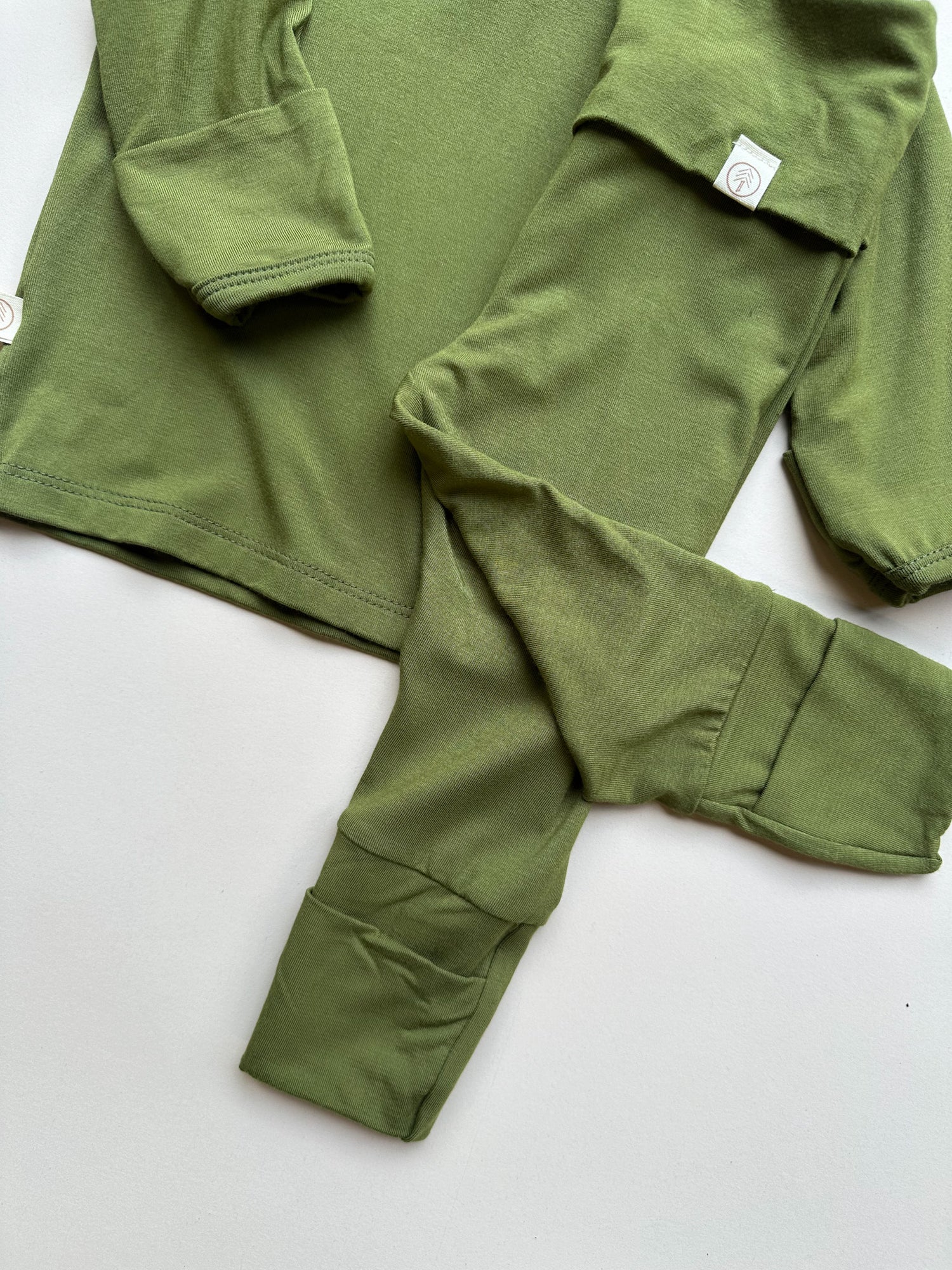 Fold-Over Footie Leggings | Baby &amp; Toddler | Luxury Bamboo | Olive