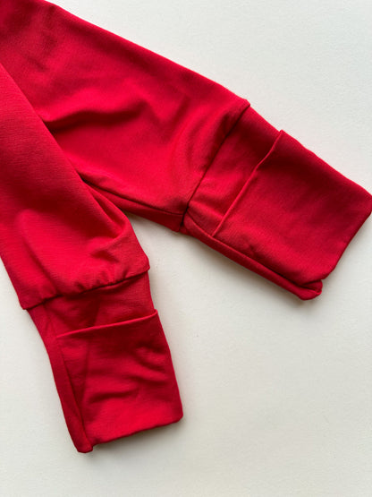 Fold-Over Footie Leggings | Baby &amp; Toddler | Luxury Bamboo | Red