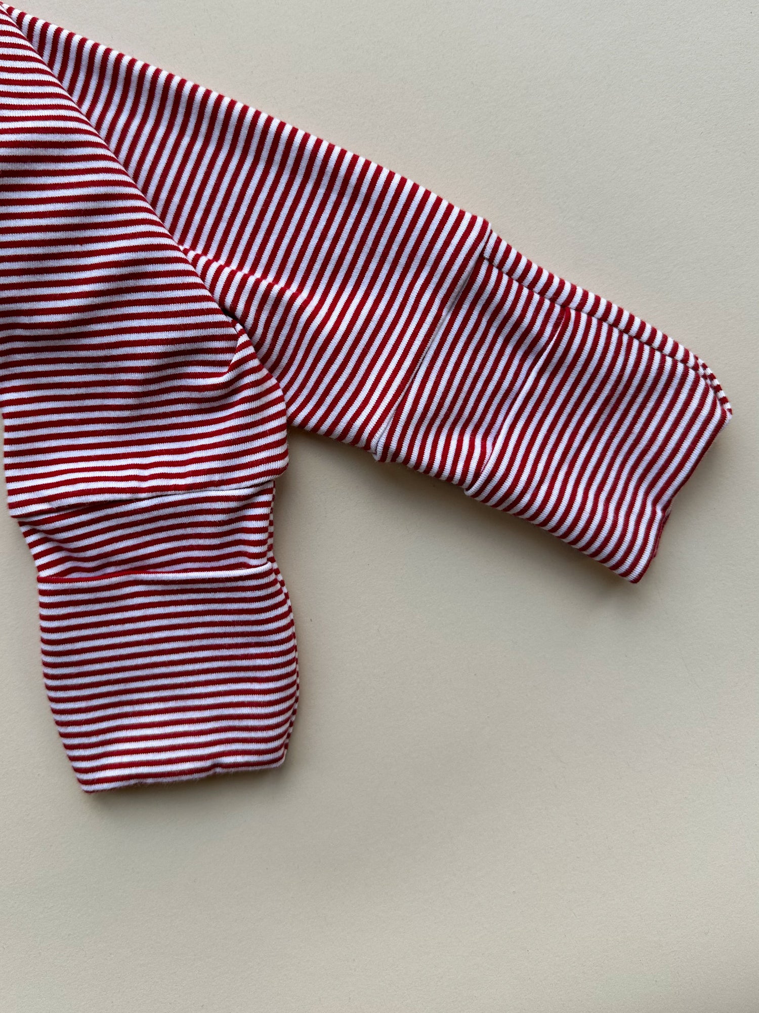 Fold-Over Footie Leggings | Baby &amp; Toddler | Organic Cotton Bamboo Blend | Red Stripe