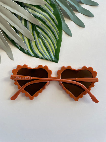 Heart Sunglasses - Rust