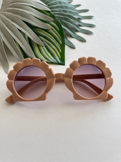 Round Seashell Sunglasses - Nude