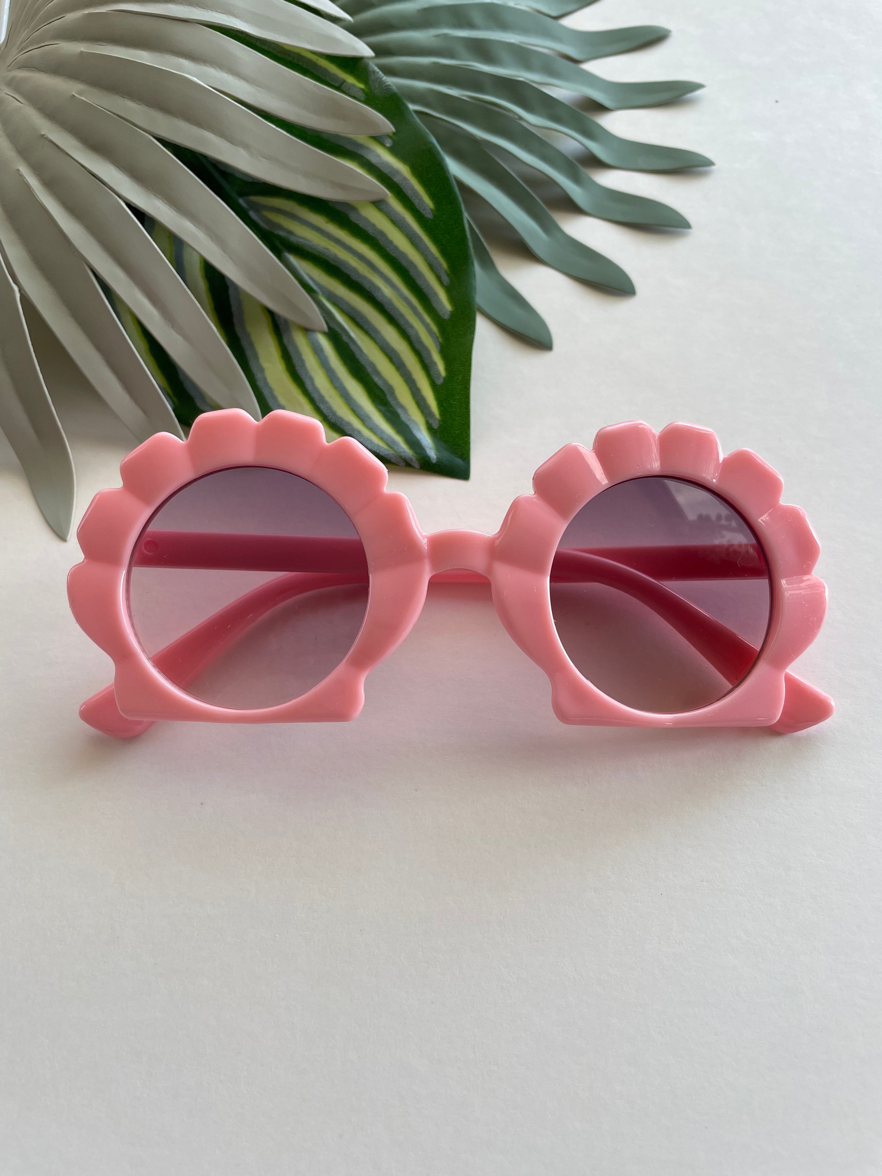 Round Seashell Sunglasses - Pink Lotus