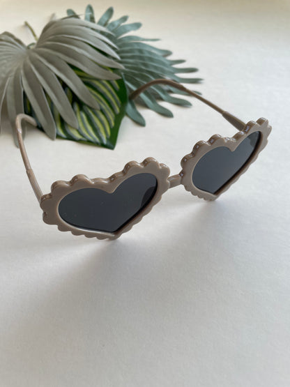 Heart Sunglasses - Coffee