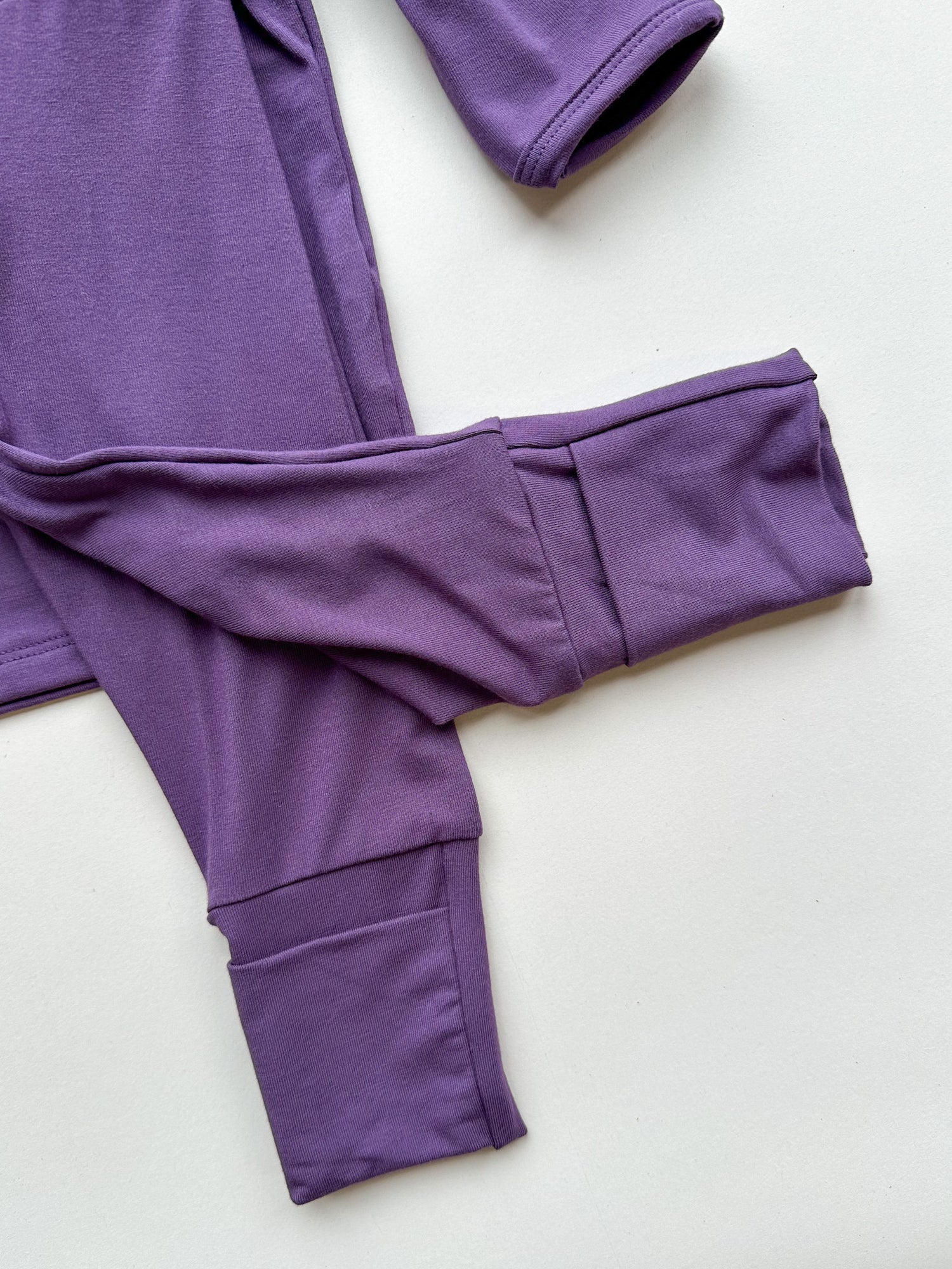 *Preorder* Fold-Over Footie Leggings | Baby &amp; Toddler | Luxury Bamboo | Plum