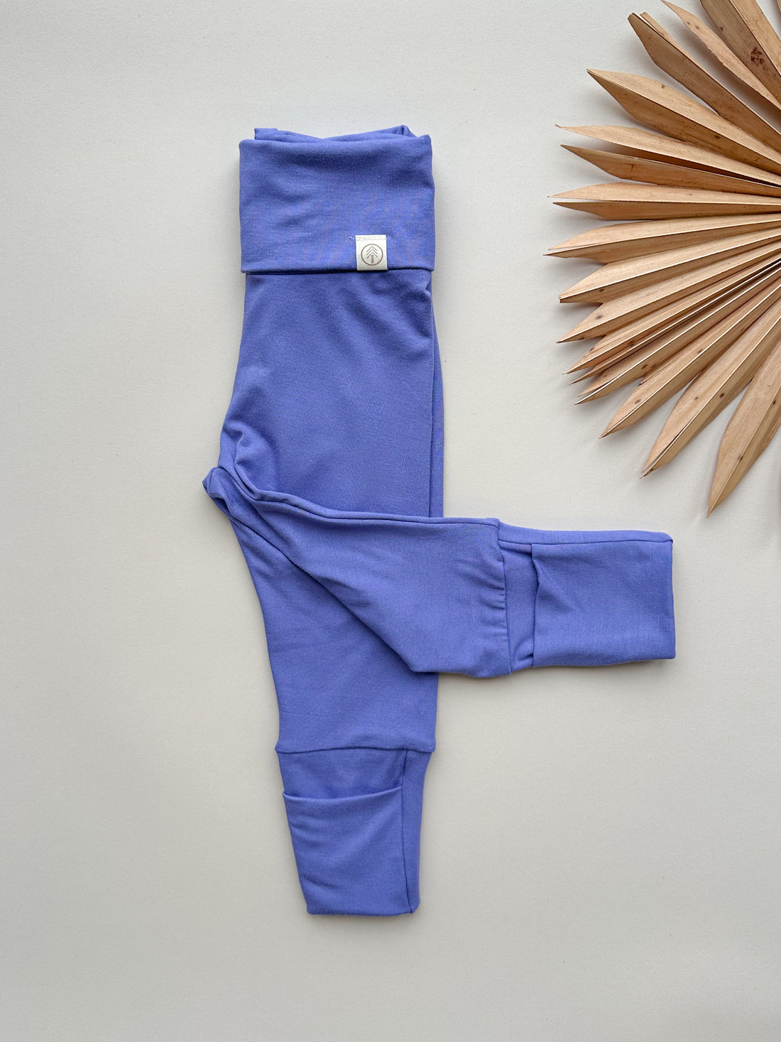 *Preorder* Fold-Over Footie Leggings | Baby &amp; Toddler | Luxury Bamboo | Dark Periwinkle