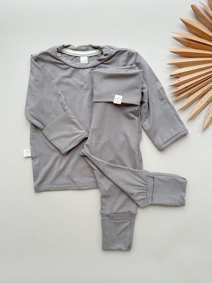 *Preorder* Fold-Over Footie Leggings | Baby &amp; Toddler | Luxury Bamboo | Cappuccino