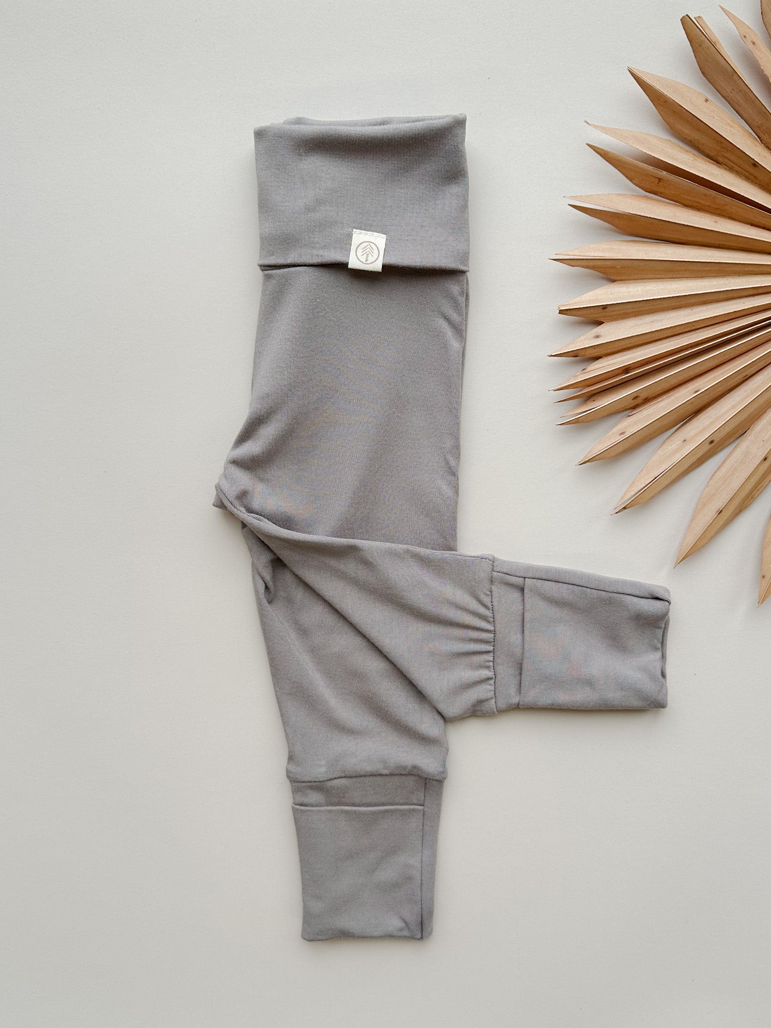 *Preorder* Fold-Over Footie Leggings | Baby &amp; Toddler | Luxury Bamboo | Cappuccino