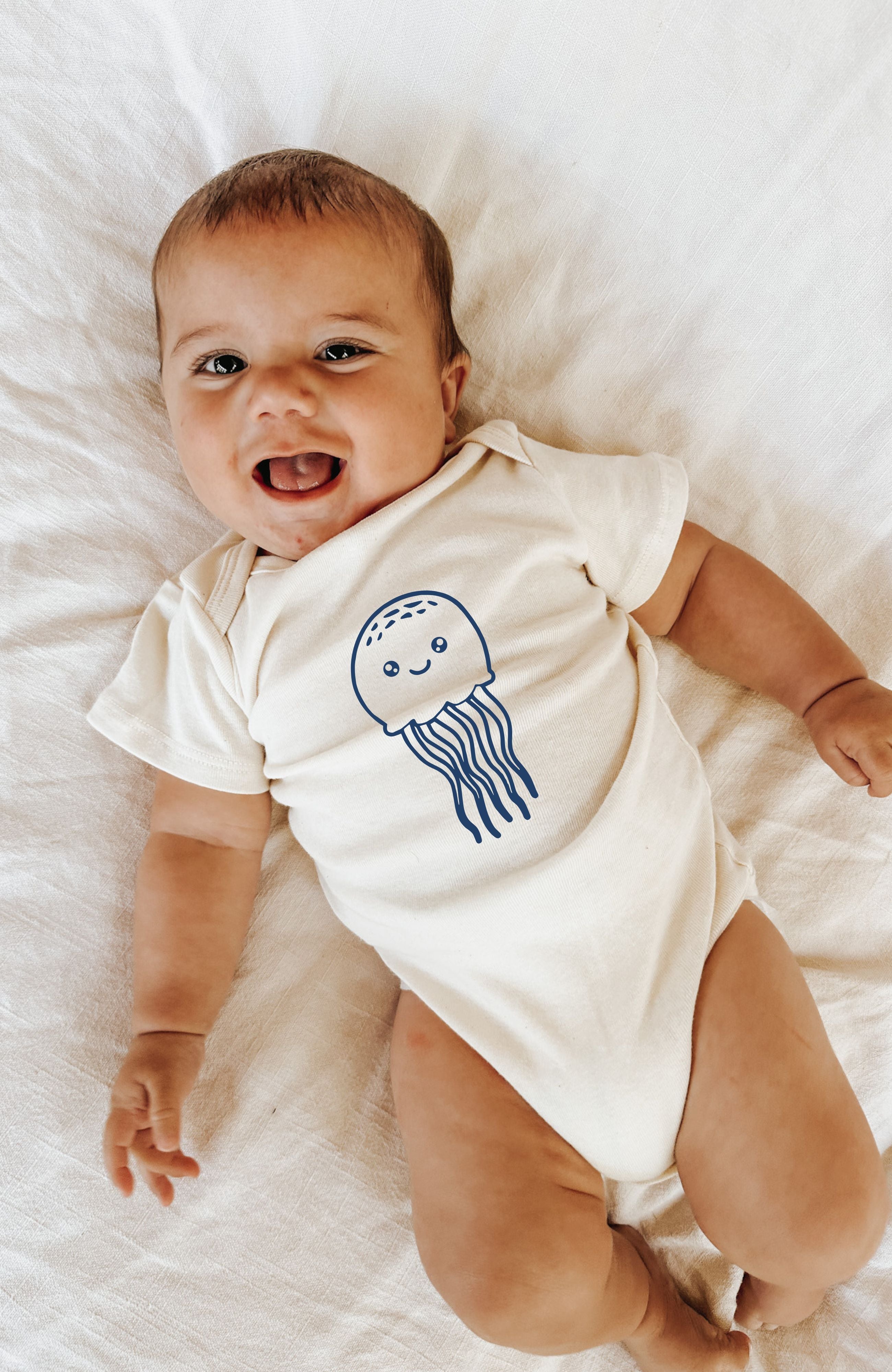 Jellyfish Organic Cotton Baby Bodysuit
