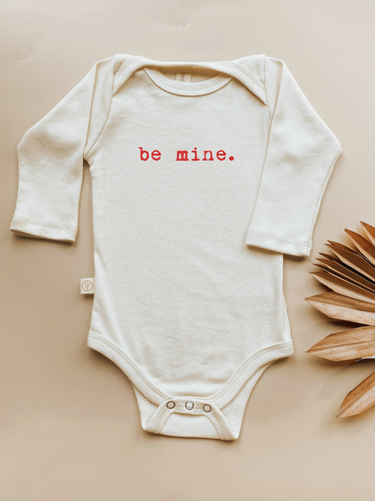 Be Mine Organic Baby Bodysuit Long Sleeve