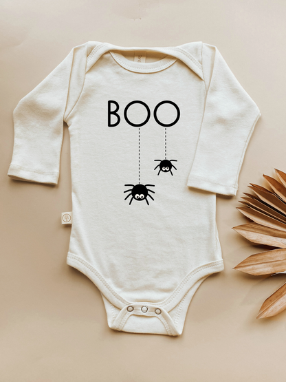 Boo Organic Cotton Baby Bodysuit Long Sleeve