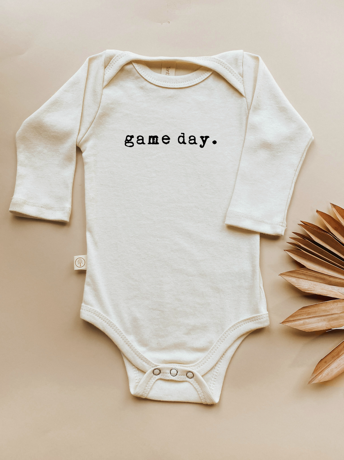 Baby Game Day Graphic Long Sleeve Organic Bodysuit