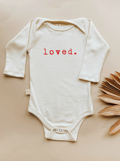 Baby Loved. Long-Sleeve Organic Cotton Bodysuit