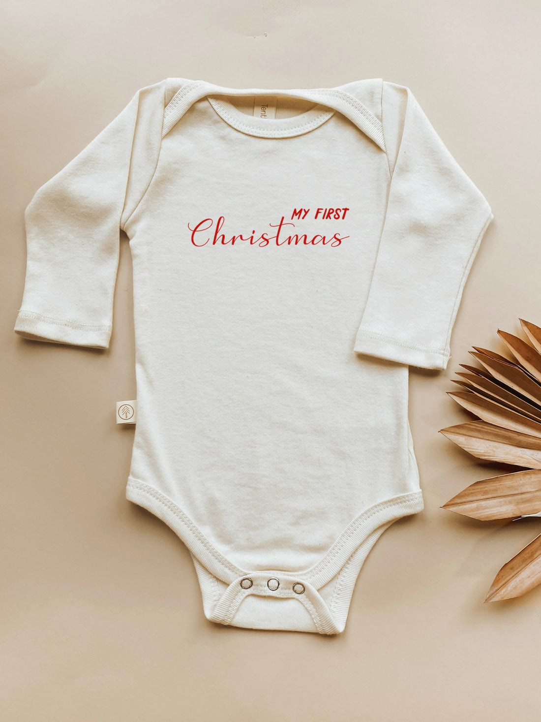 Baby My First Christmas Graphic Long Sleeve Organic Bodysuit