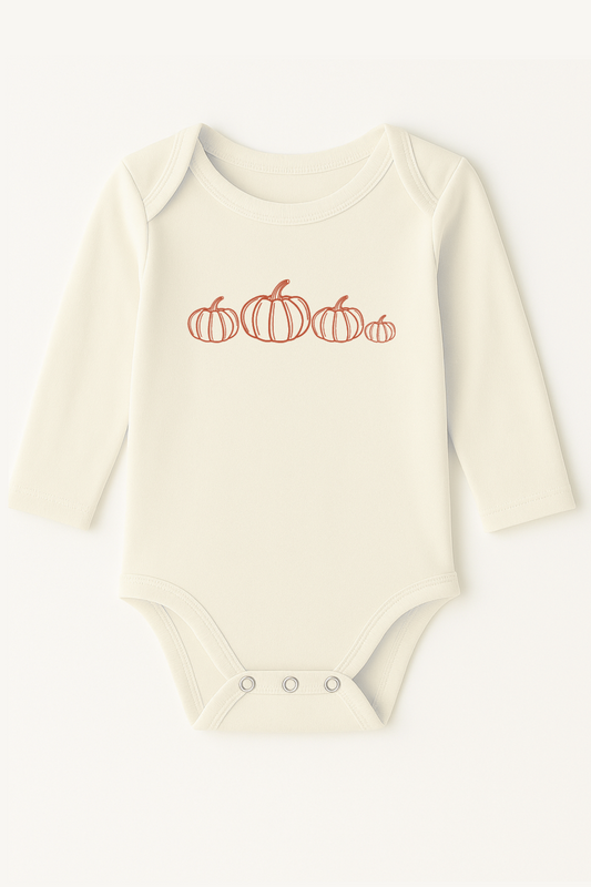 Pumpkin Patch Rust Organic Cotton Baby Bodysuit Long Sleeve
