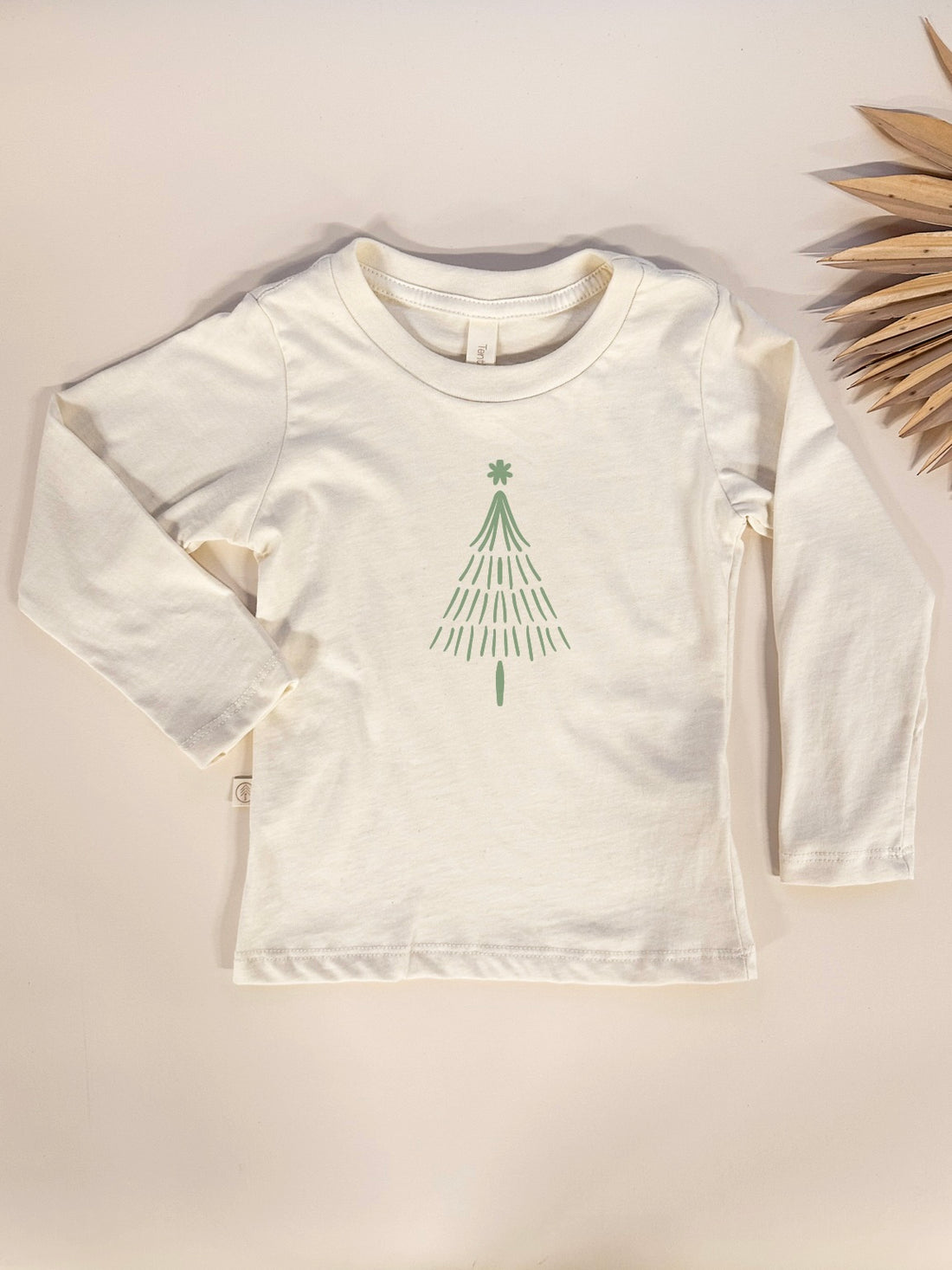 Toddler Holiday Tree Graphic Long Sleeve Tee in Organic Cotton