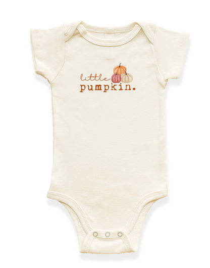 Little Pumpkin Stack Organic Baby Bodysuit