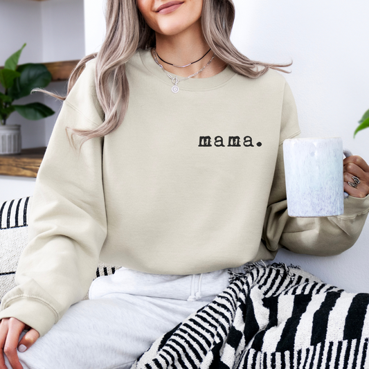 Mama. Embroidered | Premium Adult Sweatshirt - Tenth & Pine - S - Bone