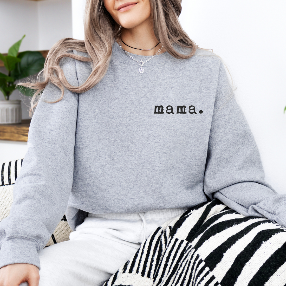 Mama. Embroidered |  Premium Adult Sweatshirt