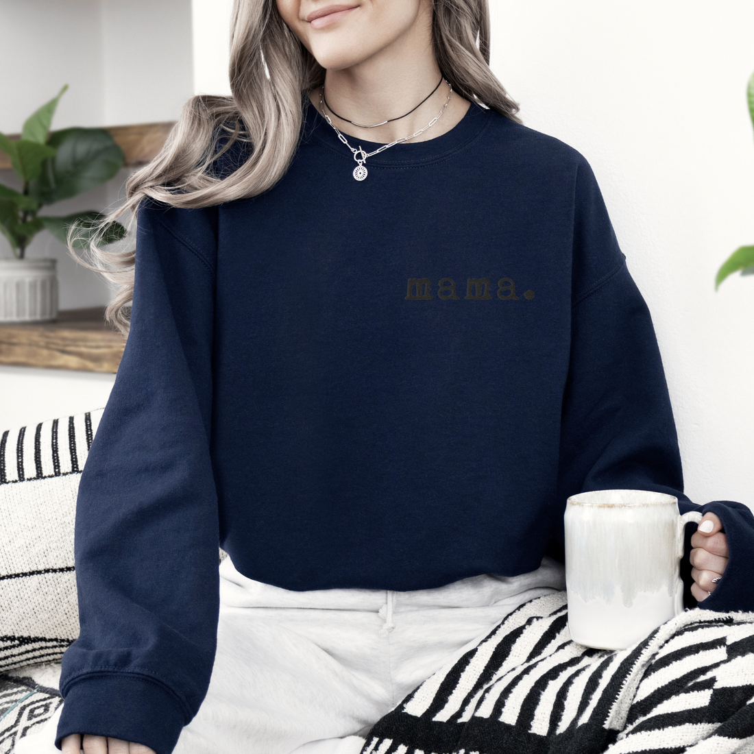 Mama. Embroidered |  Premium Adult Sweatshirt