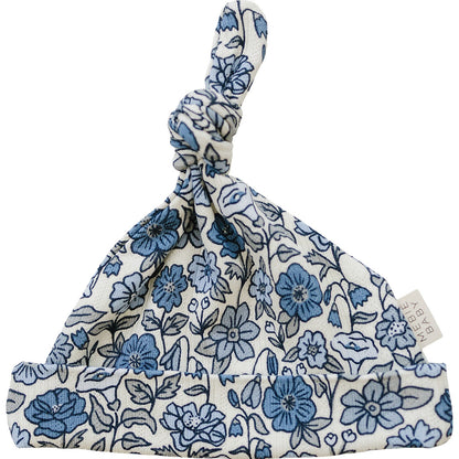 Bluebell Pointelle Bamboo Newborn Knot Hat