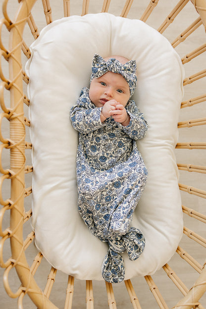 Bluebell Pointelle Bamboo Head Wrap