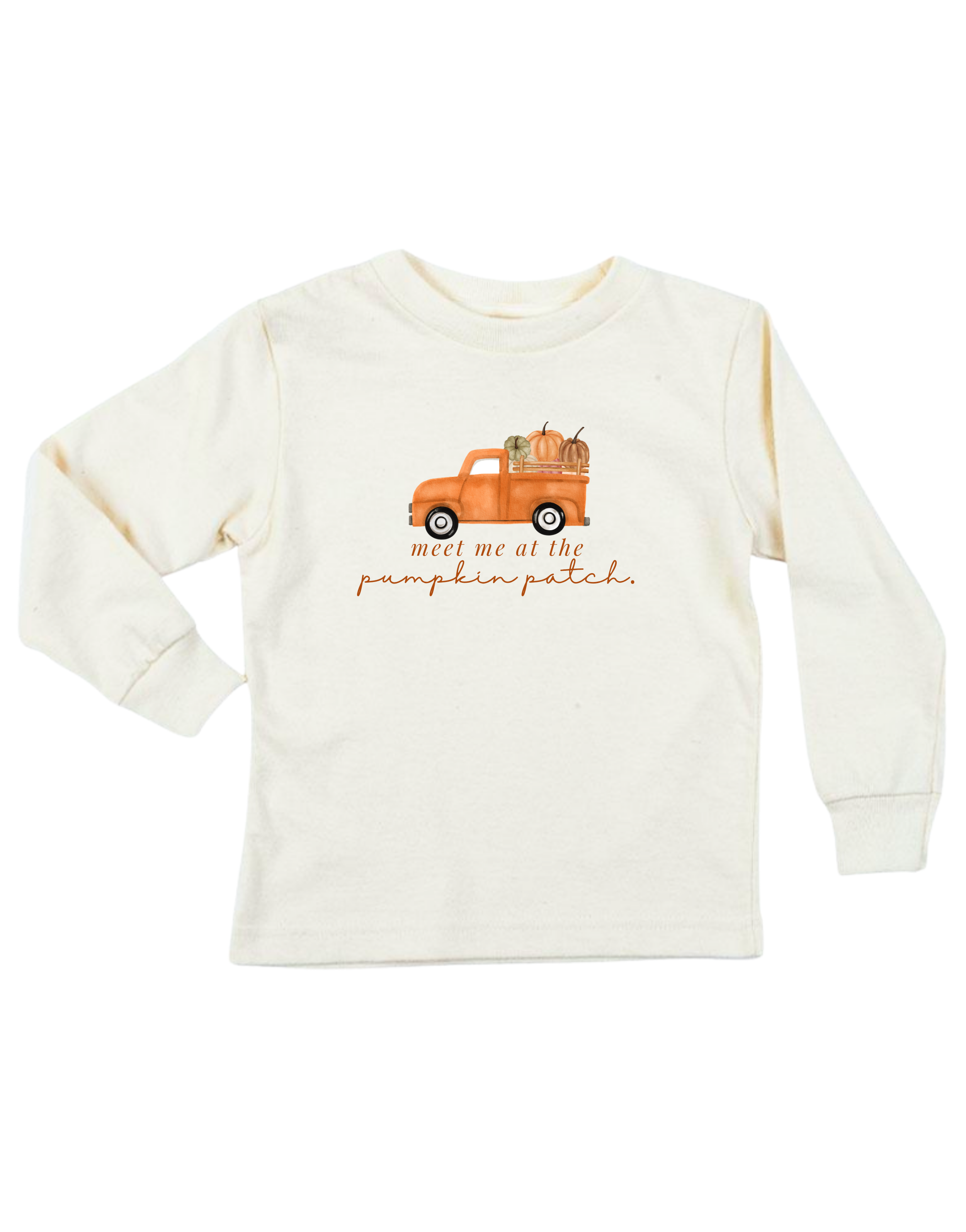 Meet Me At The Pumpkin Patch Organic Kids T-Shirt Long Sleeve
