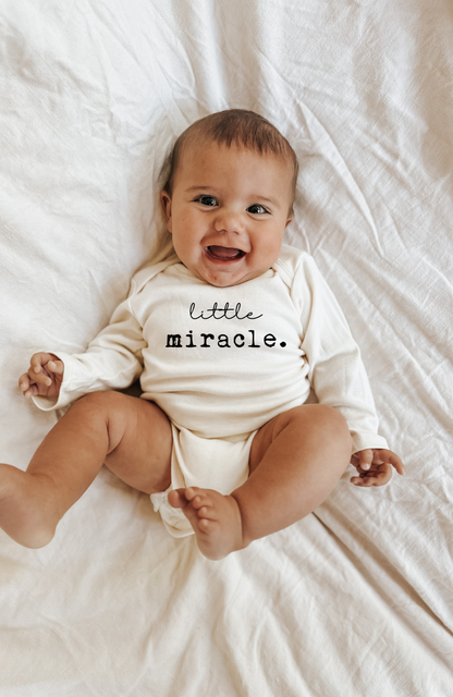 Little Miracle Organic Baby Bodysuit Long Sleeve
